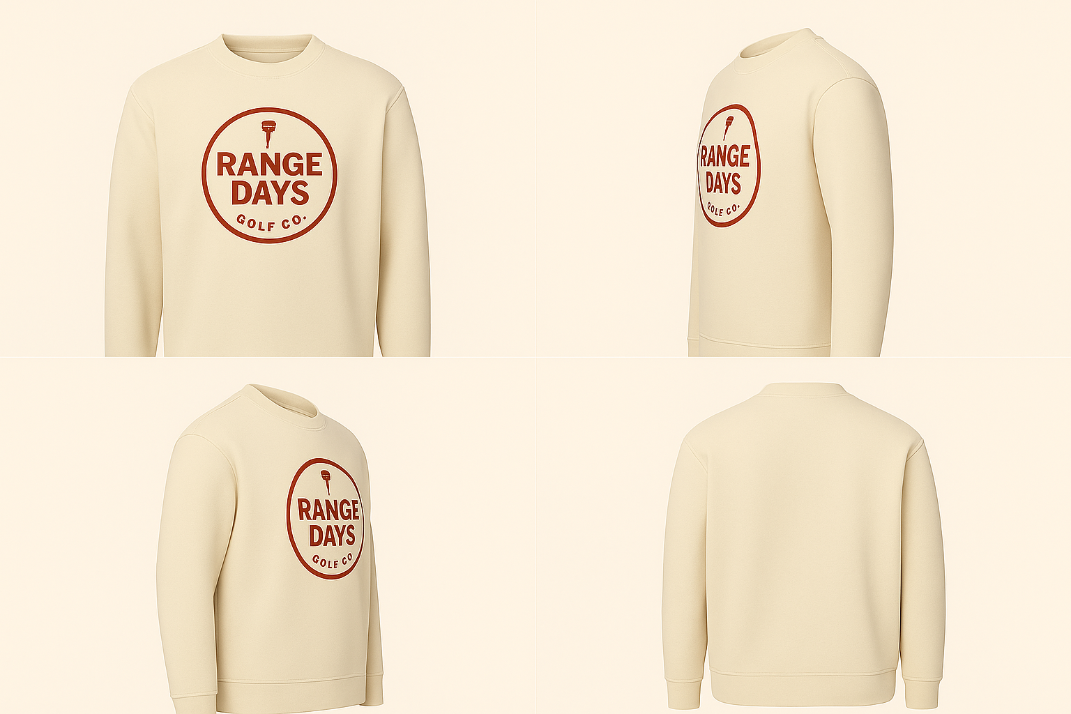 Range Days Classic Crewneck – Cream